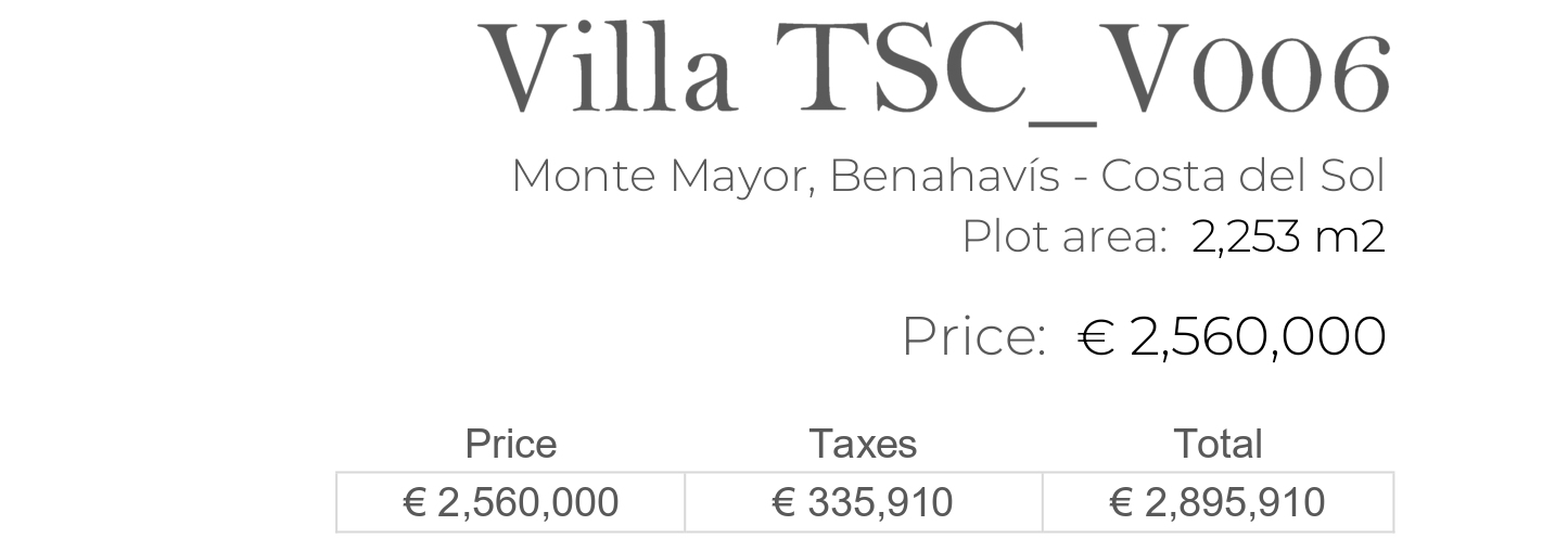 Villa TSCV_006 Payment Plan 1